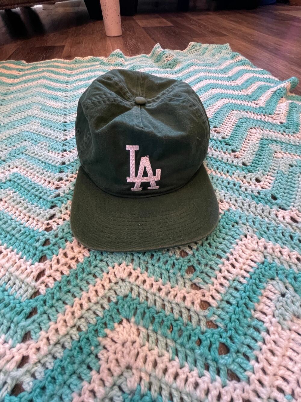 green LA snap back